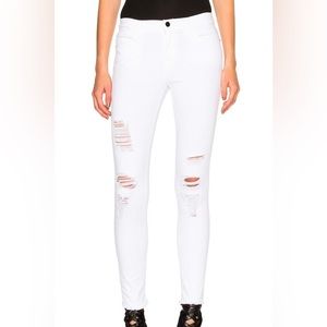 Frame Le High Skinny Distressed Jeans in White  (EUC)